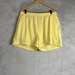 Lululemon Pool Short Lined Mens XL Yellow 5 Inch Inseam LM7AWXS Summer Beach